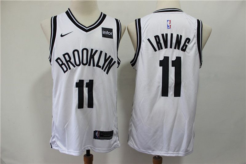 Men Brooklyn Nets #11 Irving White Nike Game NBA Jerseys->customized soccer jersey->Custom Jersey